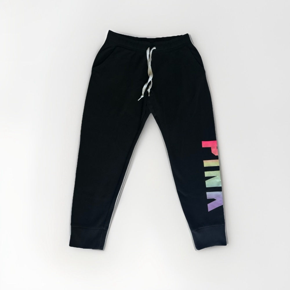 Victoria's Secret PINK - Black Skinny Joggers - Ombré Pink